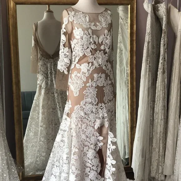 Lovers Society Kennedy Wedding Gown Size 10 Boho Lace